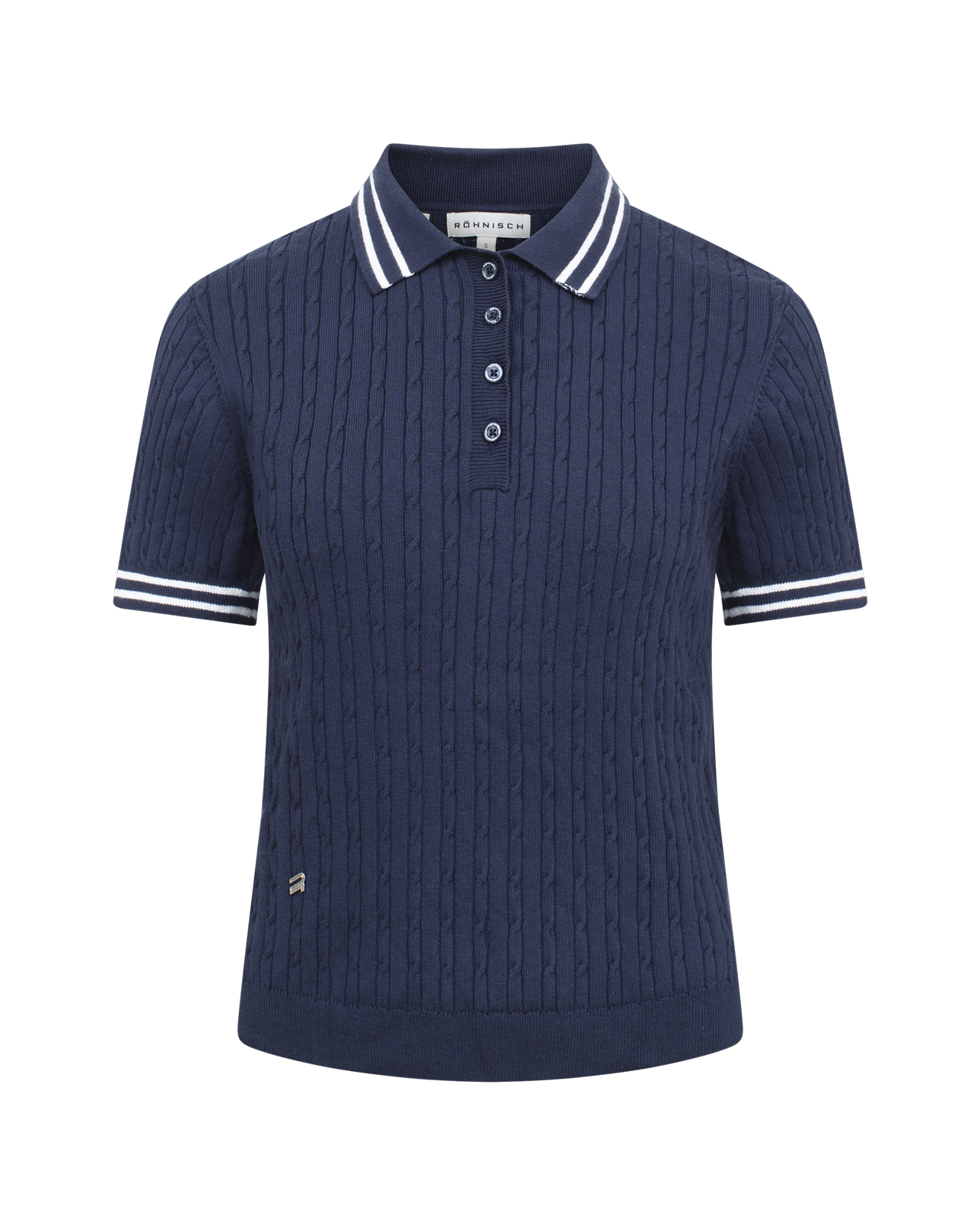 Classic Cable, Piké, Dam - navy