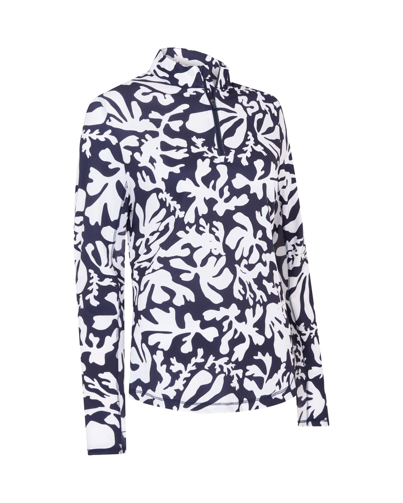 Abstract Floral Sun Protection, Tröja, Dam - peacoat
