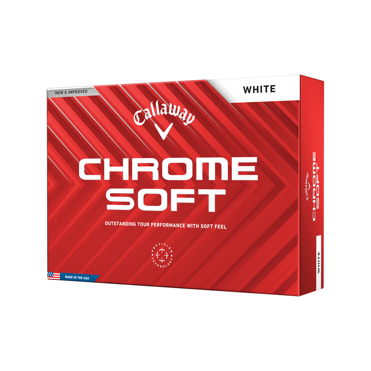Chrome Soft, Bollar 3-pack - white