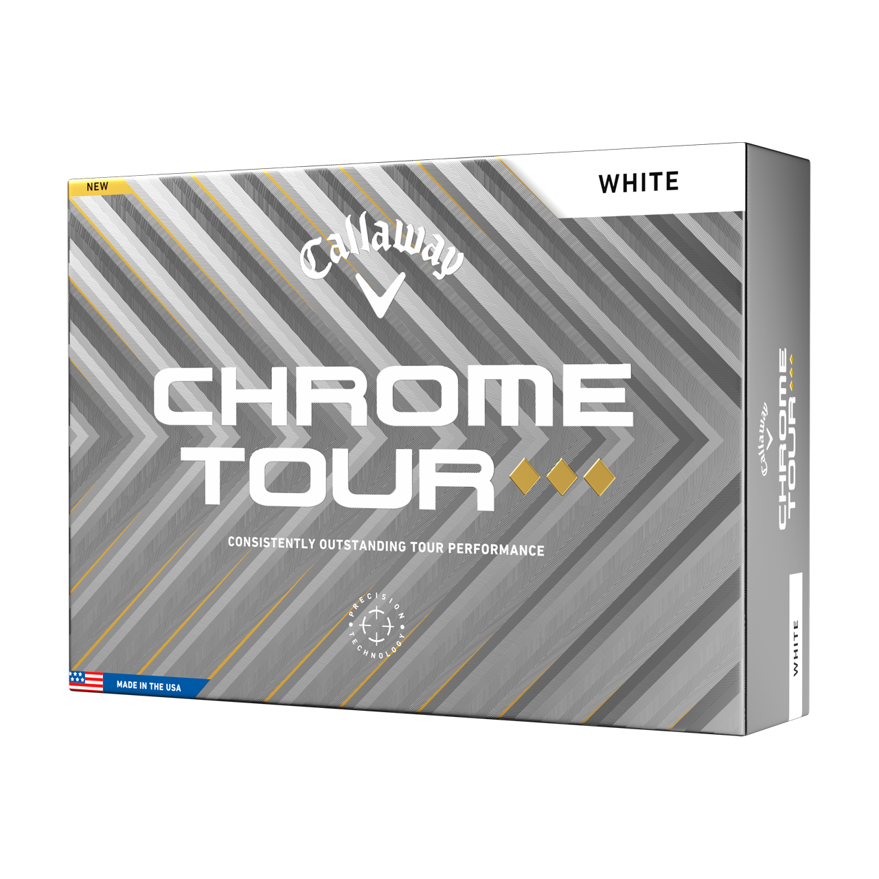 Chrome Tour TD, Bollar, 3-pack - white
