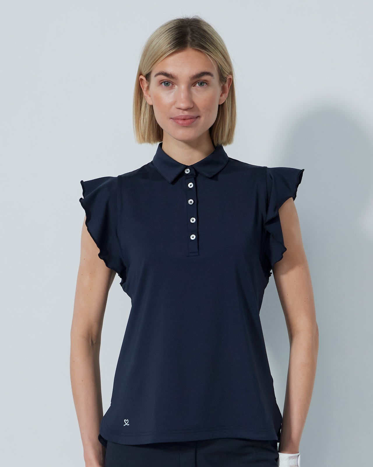 Luxe, Ärmlös Piké, Dam - navy
