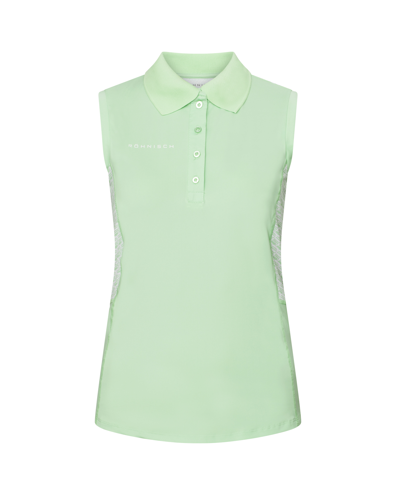 Nicky, Ärmlös piké, Dam - monogram_green_ash