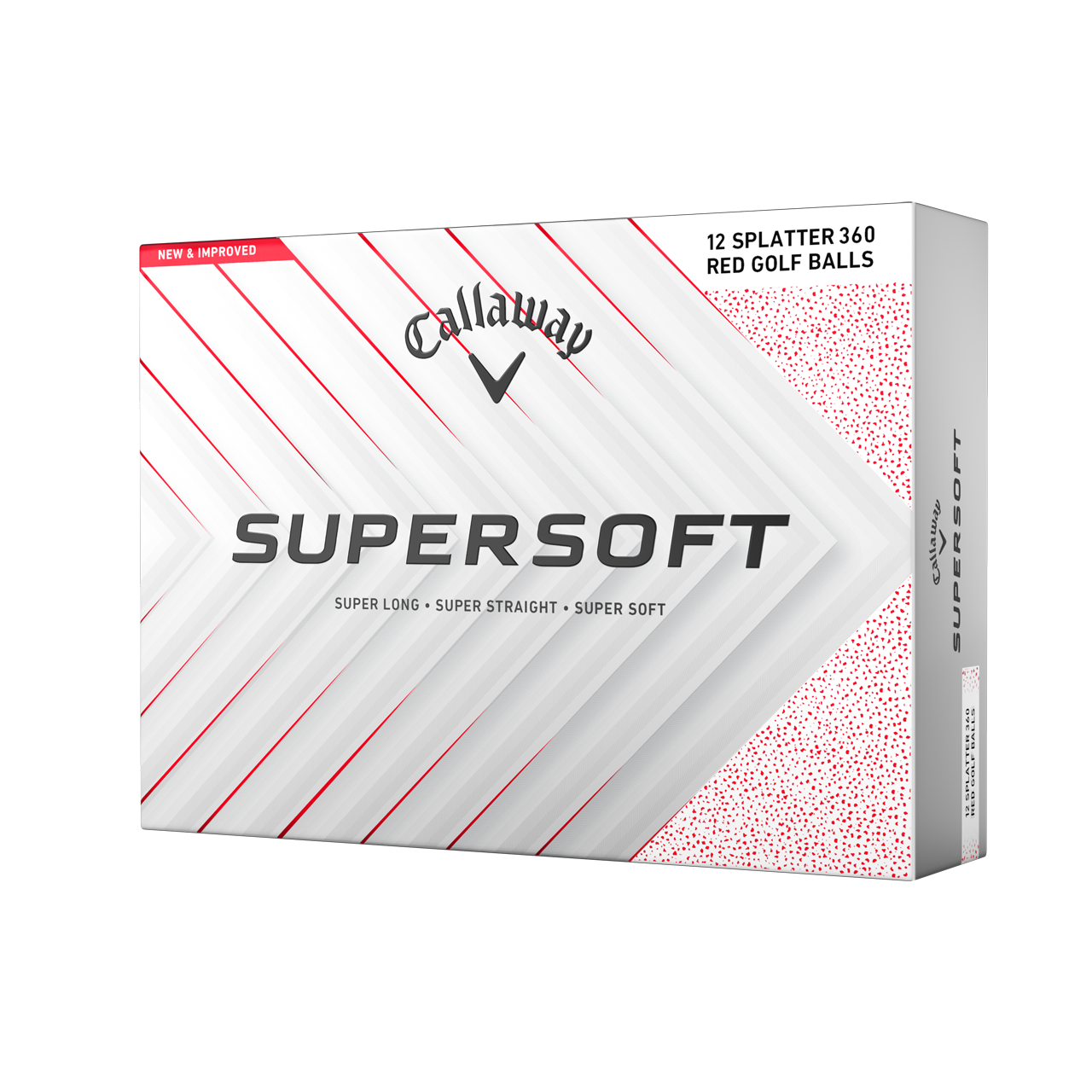 Supersoft Splatter, Bollar, 3-pack - red