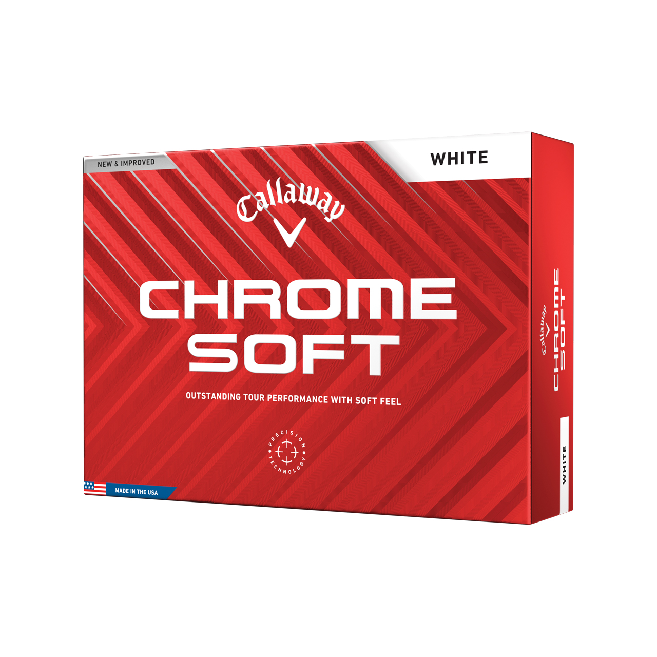 Chrome Soft, Bollar 3-pack - white