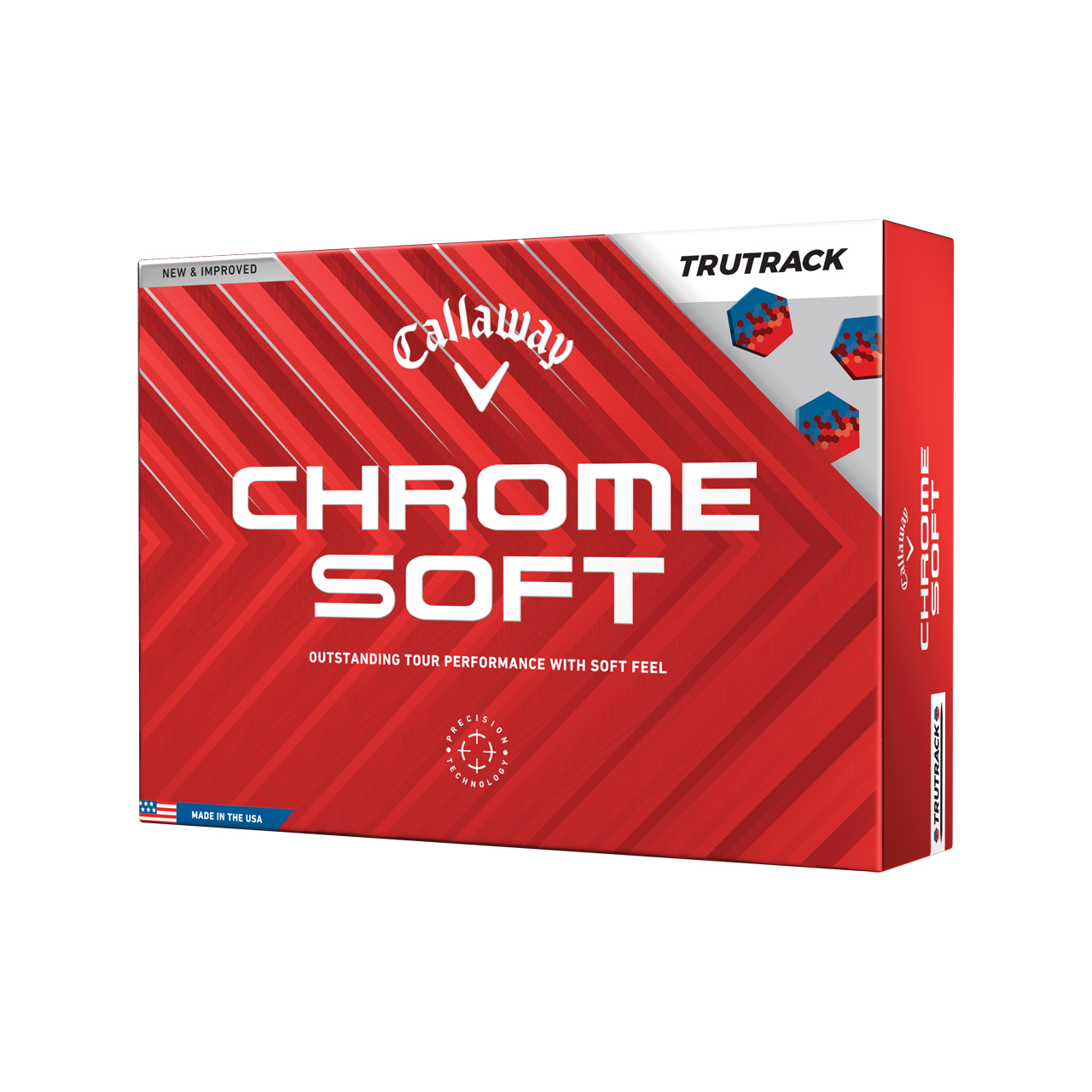 Chrome Soft, Bollar 3-pack - blue_red_tru_track