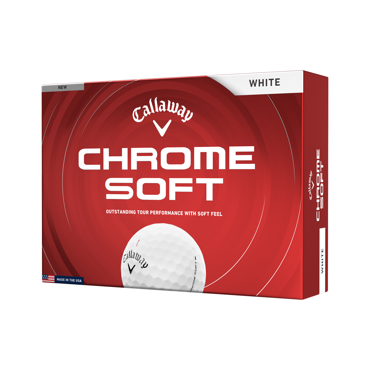 Chrome Soft, Bollar 3-pack - white
