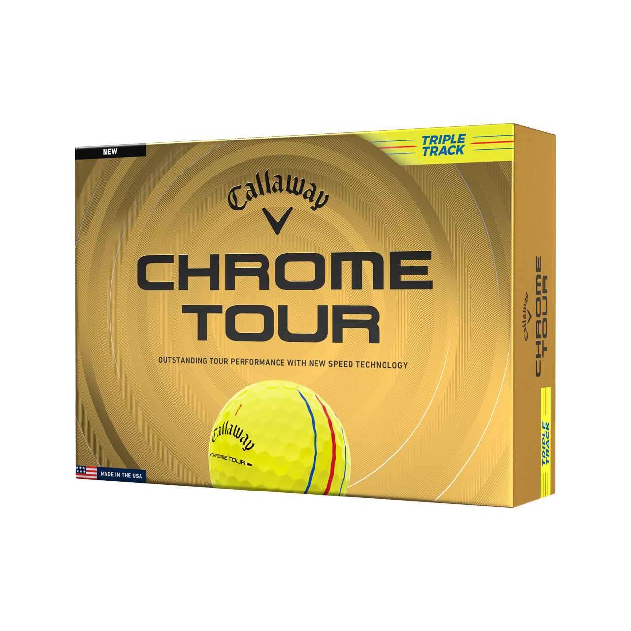 Chrome Tour, Bollar 3-pack - tt_yellow