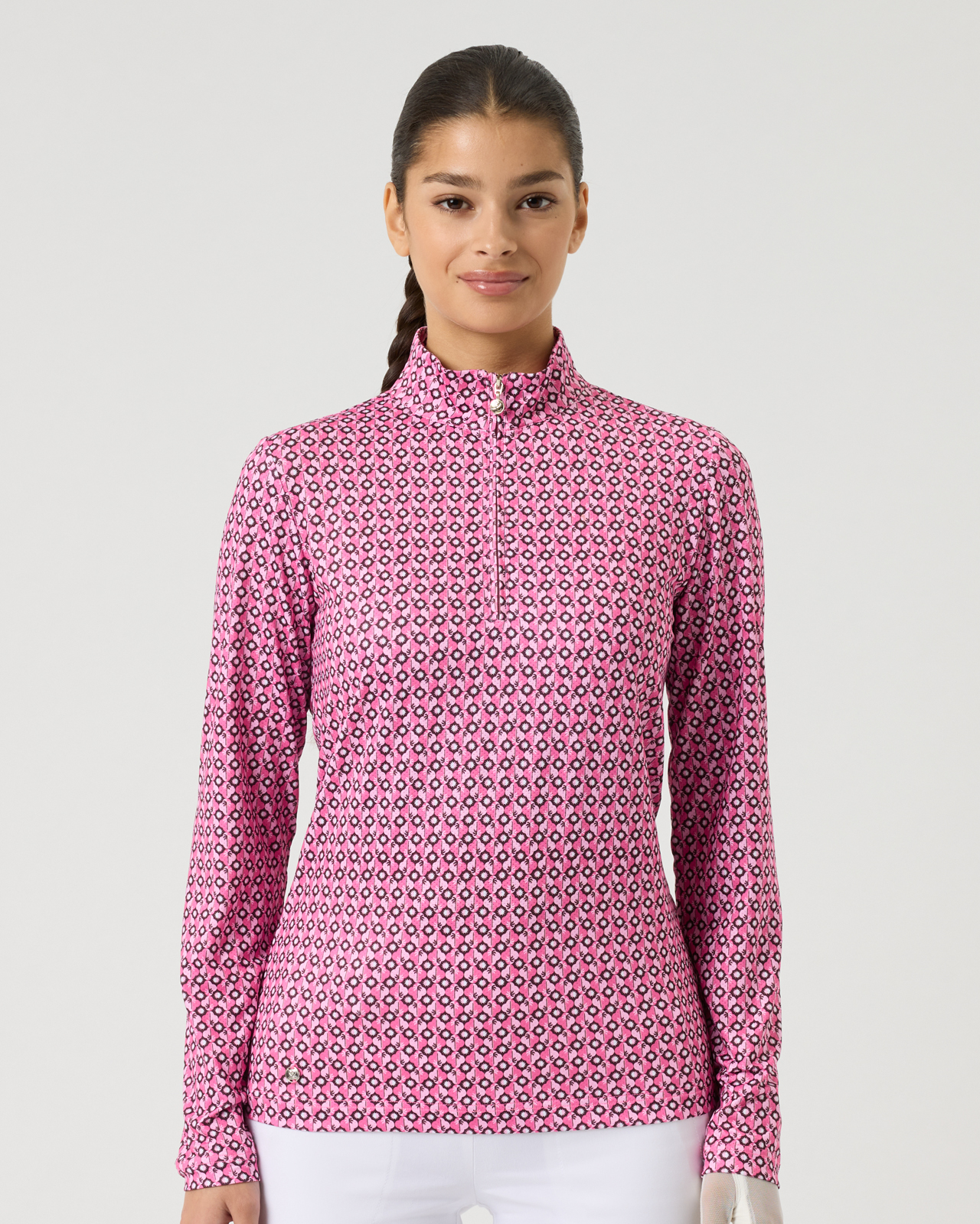 Sheermotion, Tröja, Dam - geometric_palm_tree