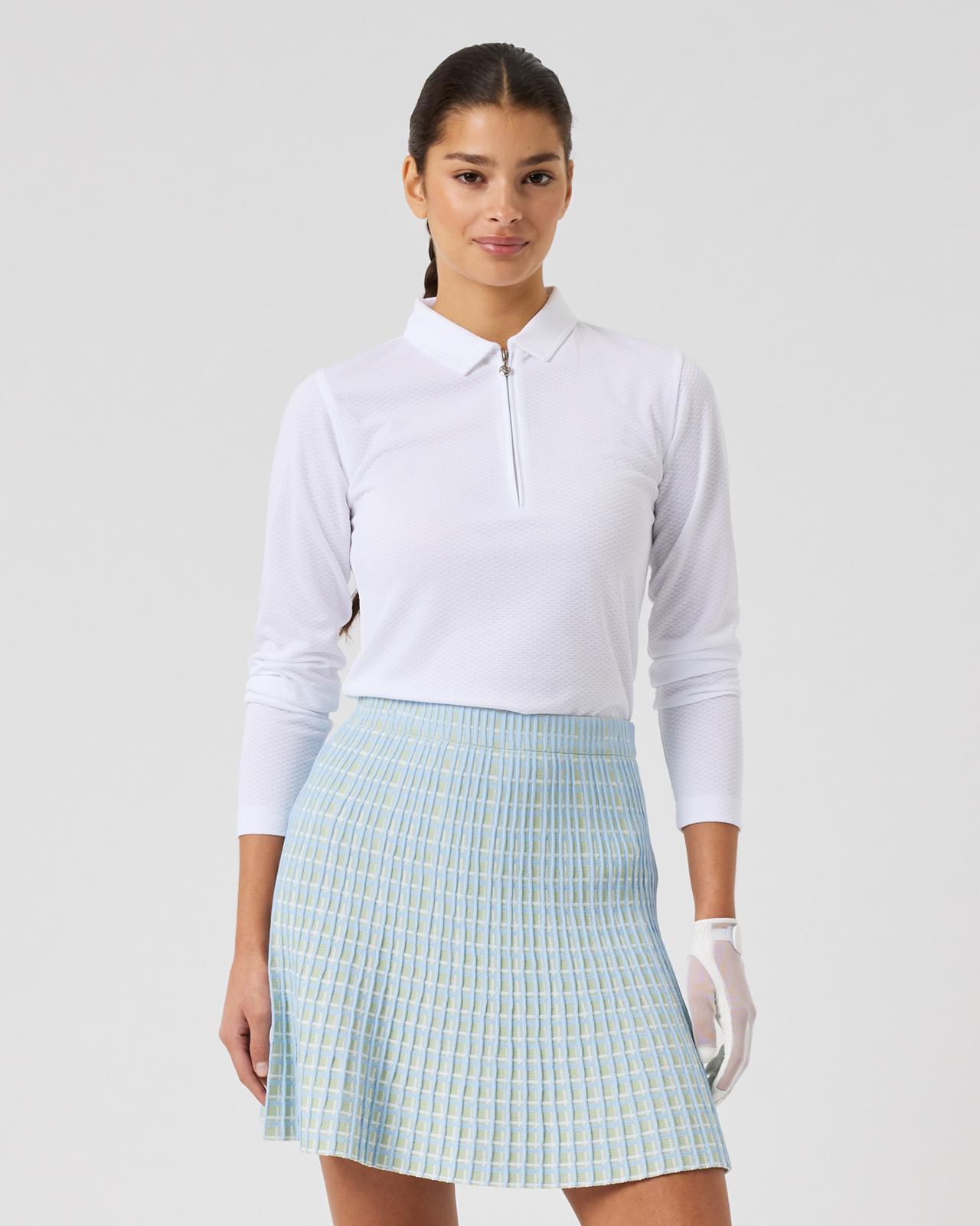Knit, Skort, Dam - muted_pistachio