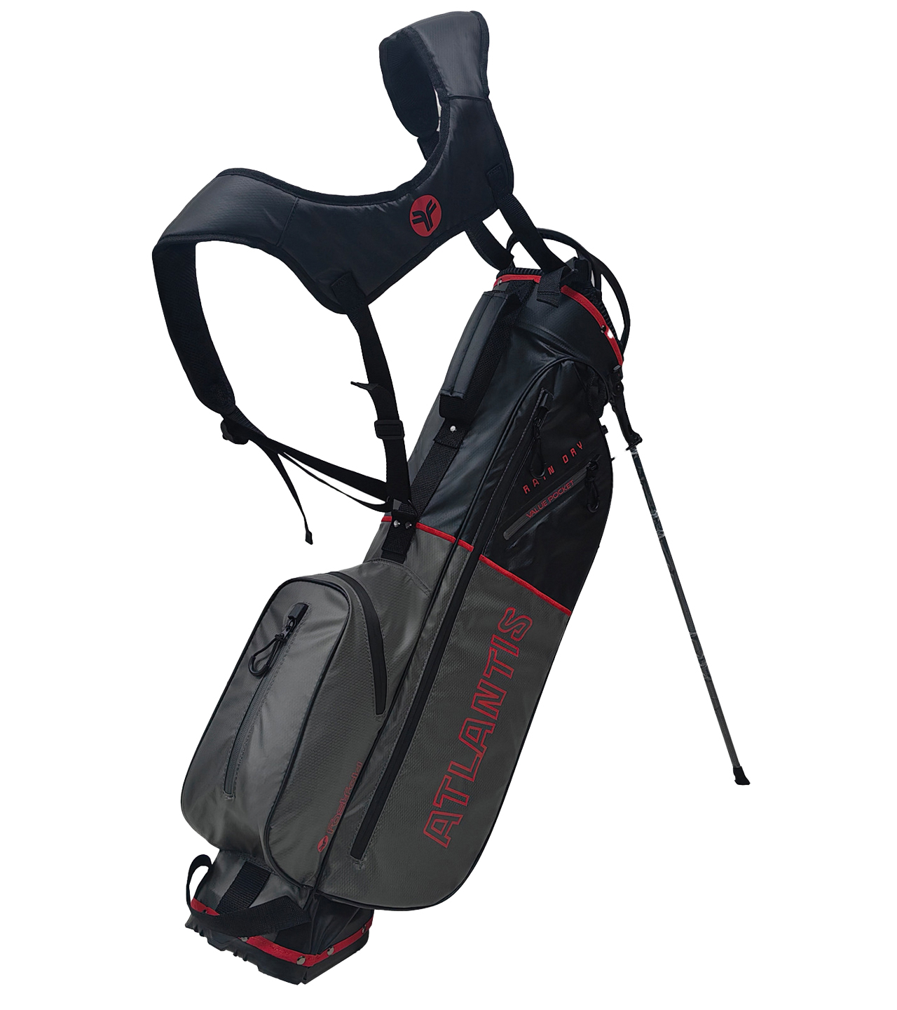 Atlantis Waterressistant Standbag - charcoal_black_red