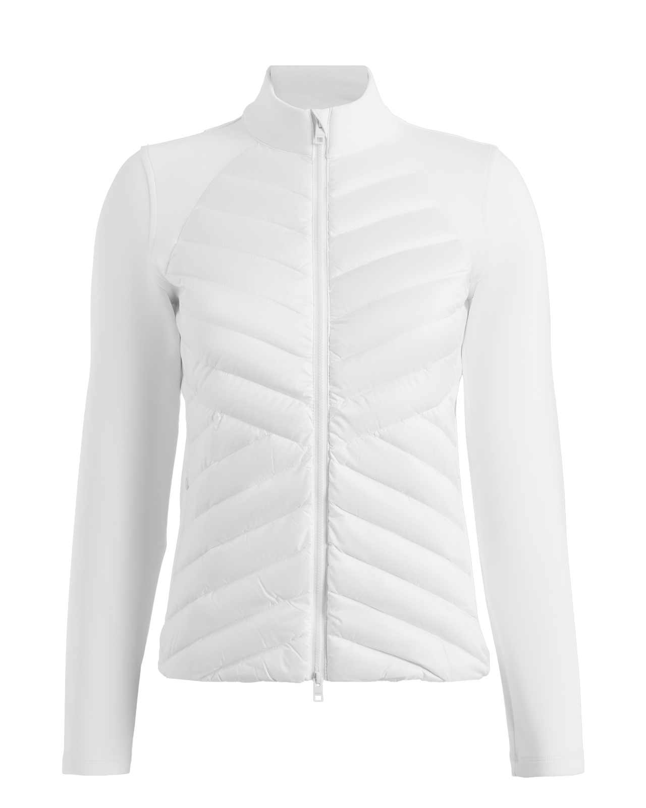 V-Down Quilted Hybrid, Jacka, Dam - chalk_white