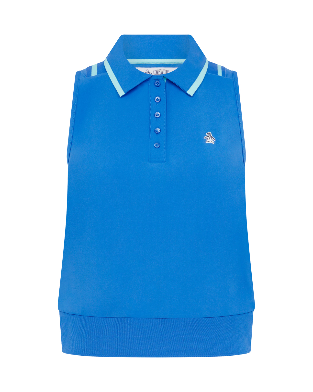 Woven Waist Length, Ärmlös piké, Dam - french_blue