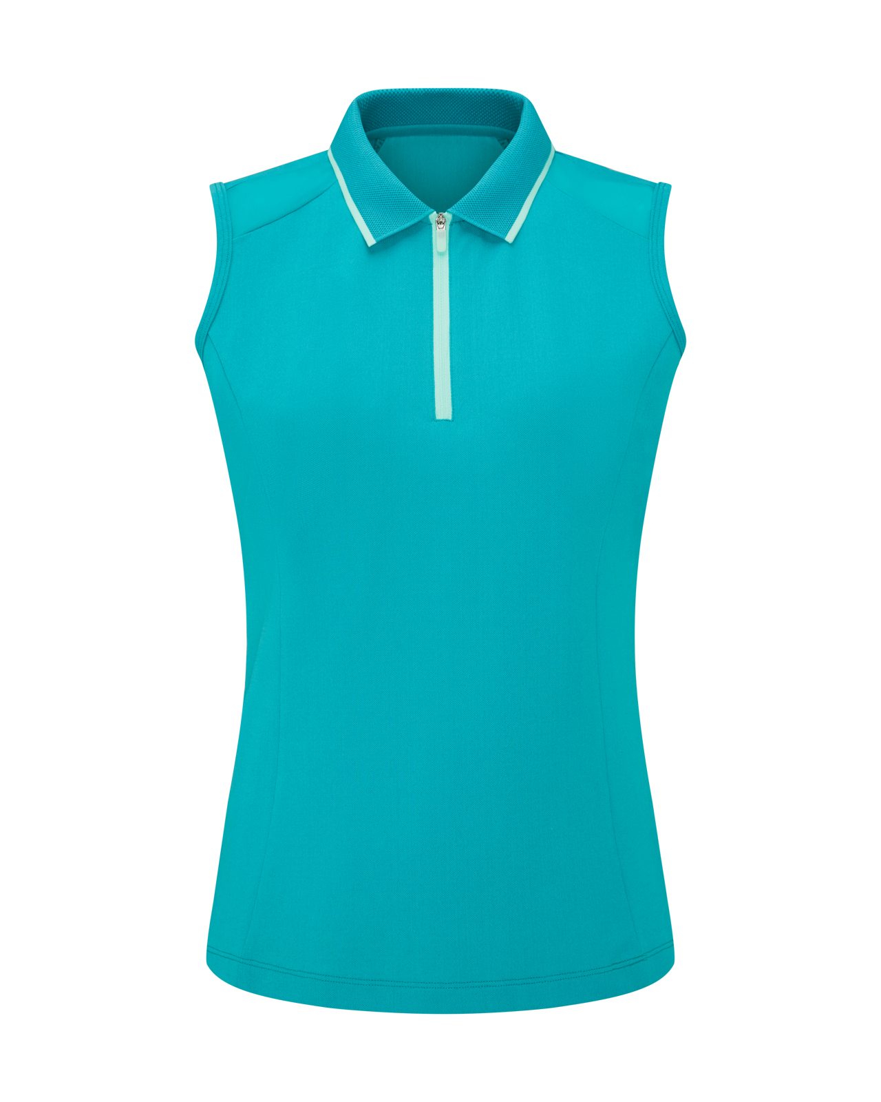 Eben, Ärmlös piké, Dam - turquoise