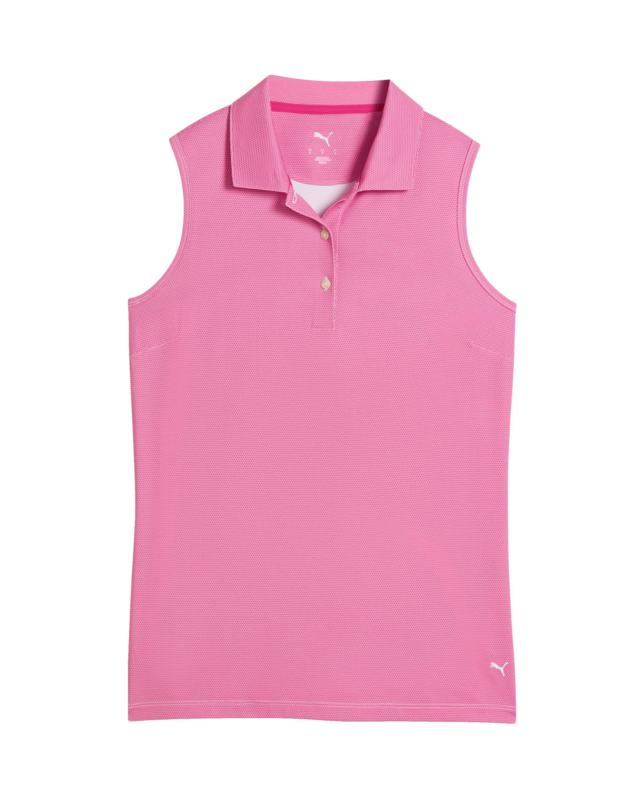 Birdseye, Ärmlös piké, Dam - white_glow_pink_opal