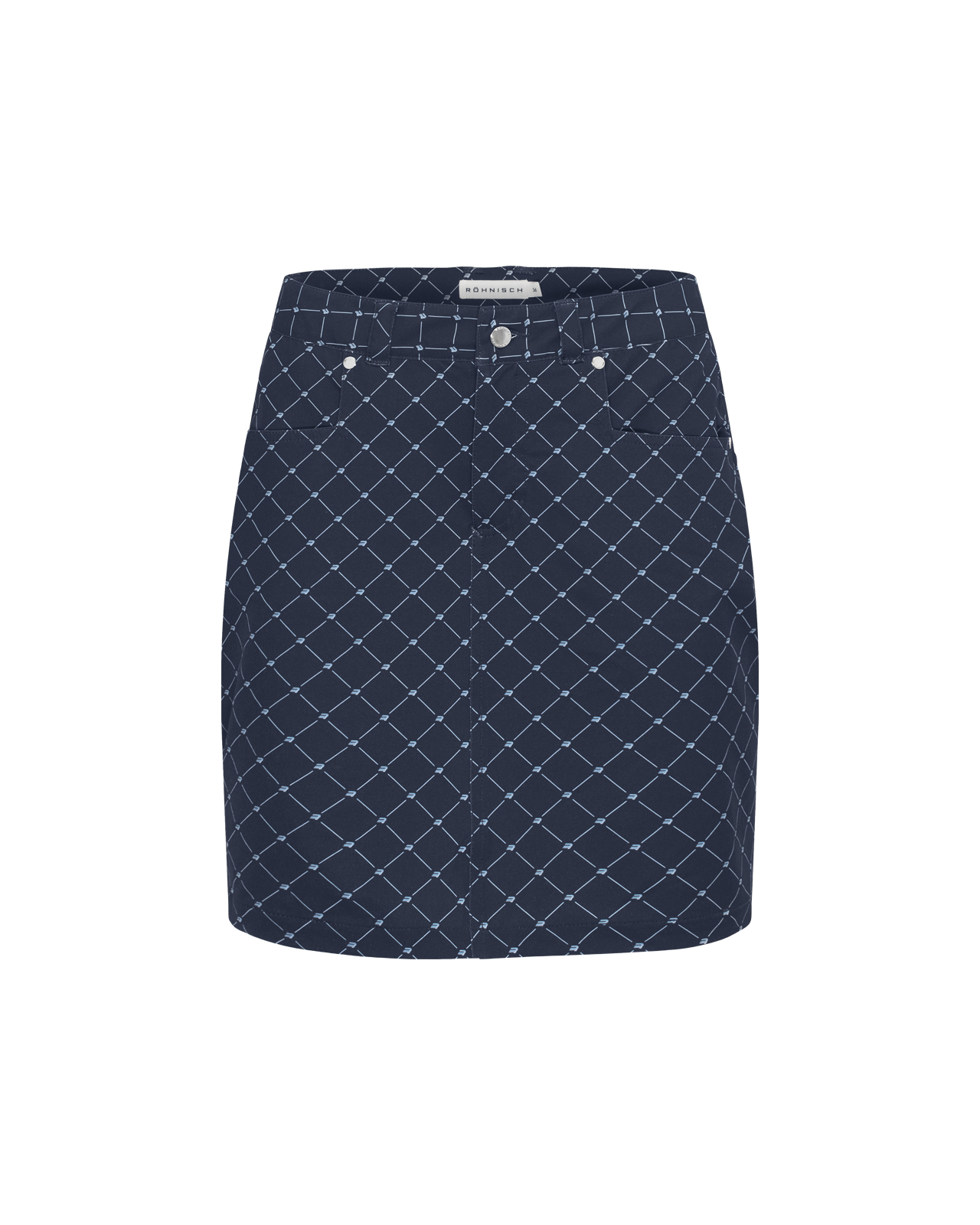 Chie, Skort, Dam - micro_r_check_navy