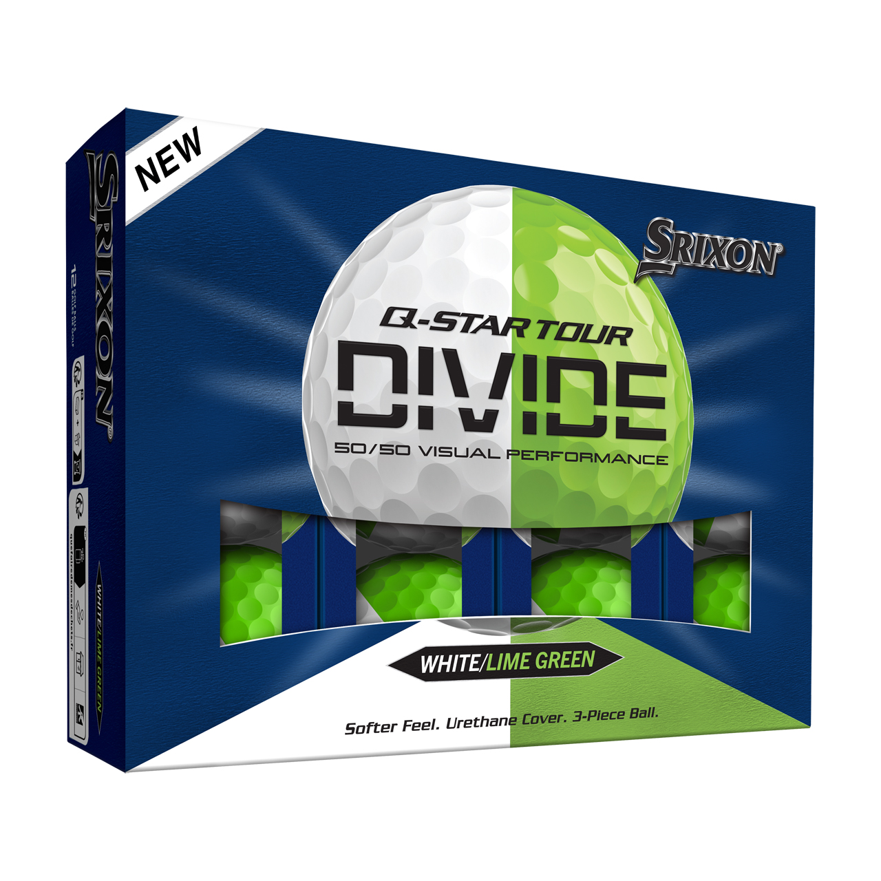 Q-Star Tour Divide, Bollar 3-pack - white_lime