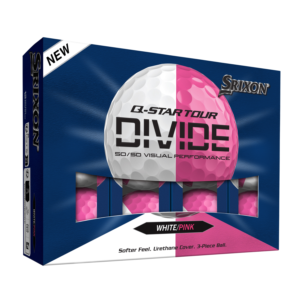 Q-Star Tour Divide, Bollar 3-pack - white_pink