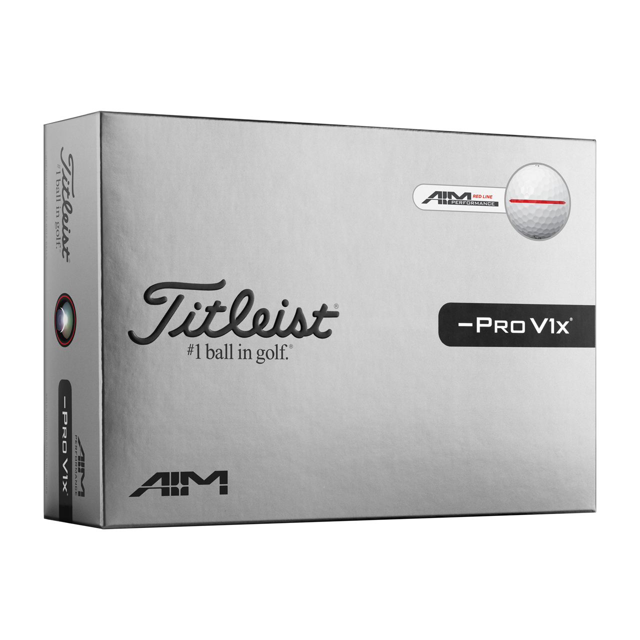 Pro V1x Left Dash Perf Align, Bollar 3-pack - red