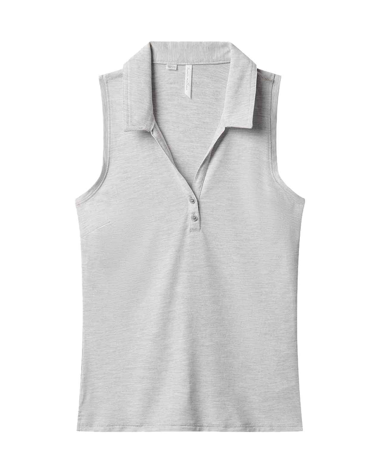 Featherweight, Ärmlös piké, Dam - heather_light_grey